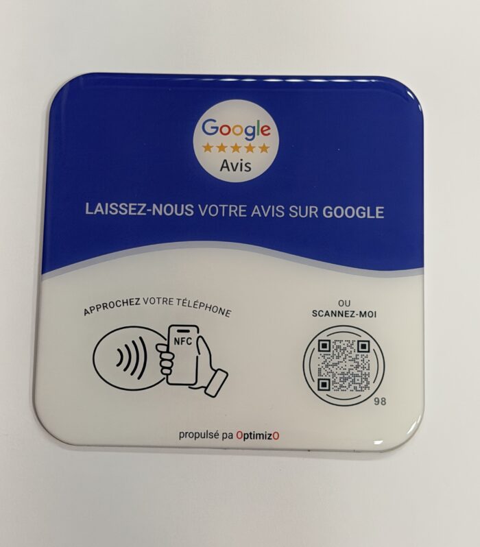 Carte NFC Avis Google – Augmentez vos avis clients facilement | Optimizo